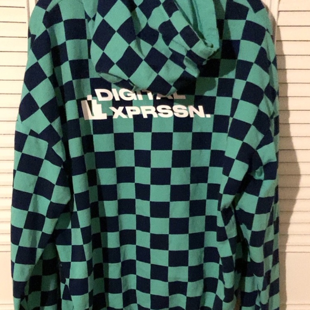 Checkered color hoodie